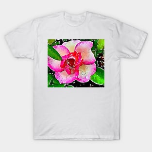 Little garden rose with dew drops T-Shirt